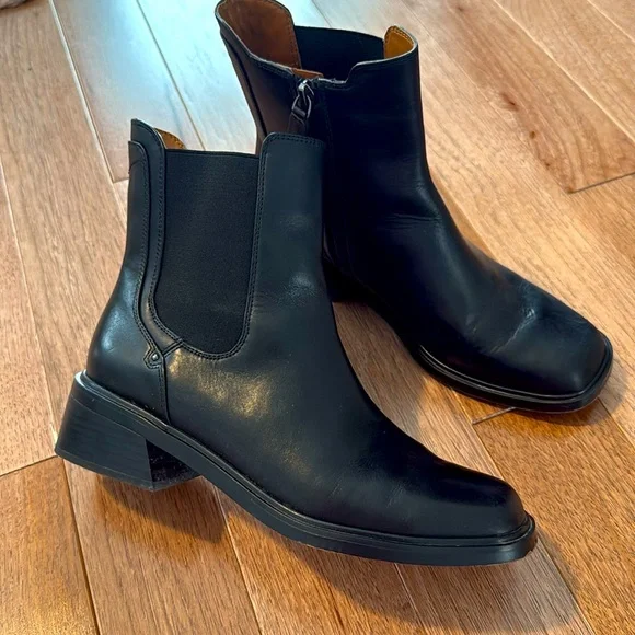 Franco Sarto Gabi Leather Square Toe Boot - Picture 2 of 10